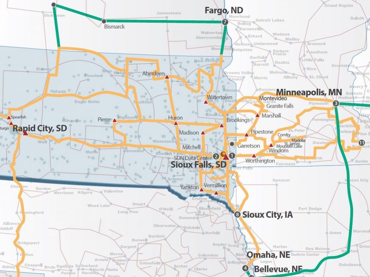 Graphic of SDN's fiber connections